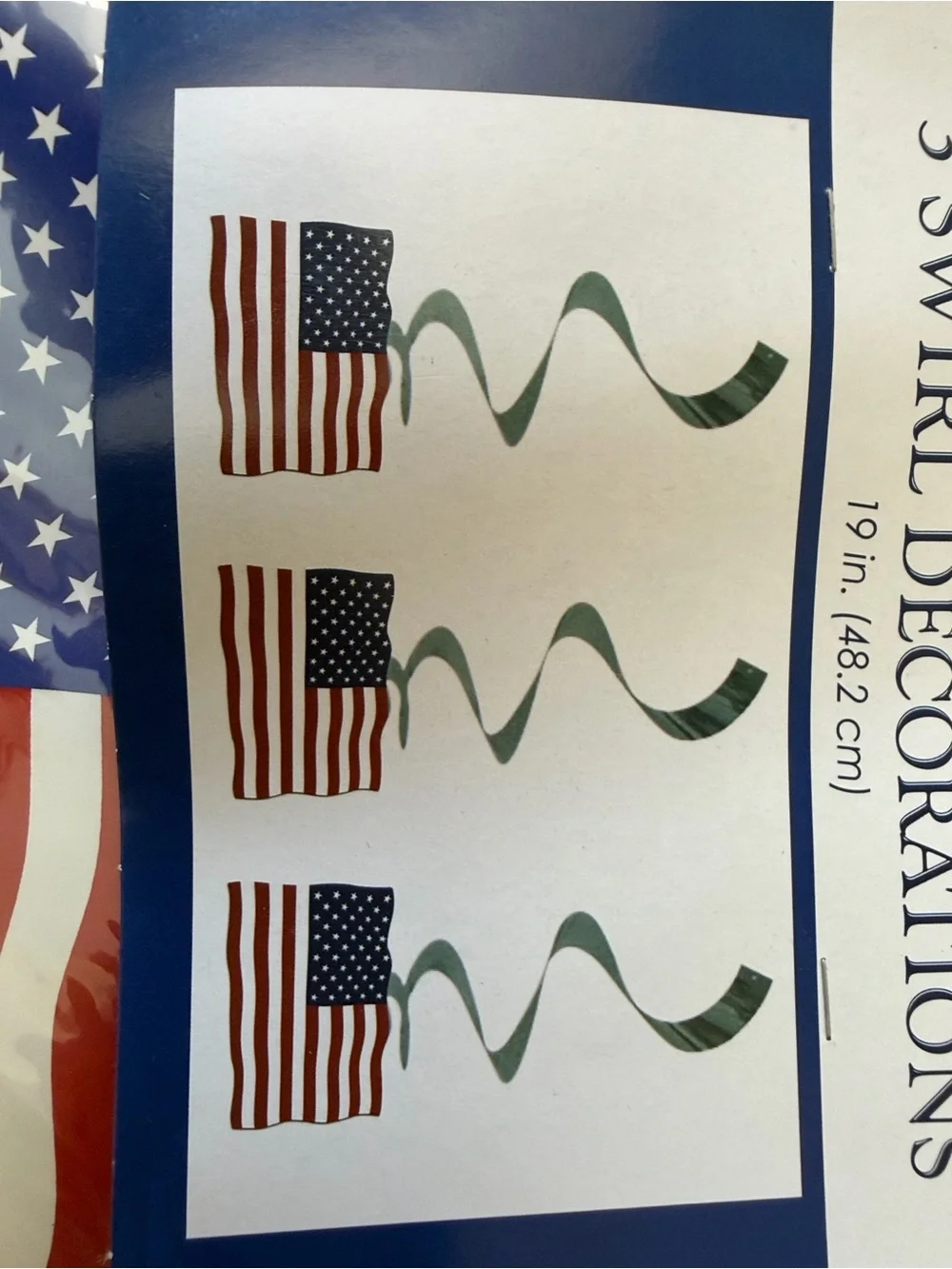Hobby Lobby Red, White & Blue Flag Swirl Party Decorations - 3 Pack